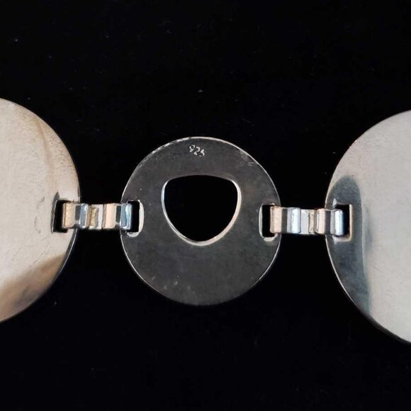 AUTHENTIC VINTAGE 925 AZTEC SILVER BRACELET - Picture 2 of 10